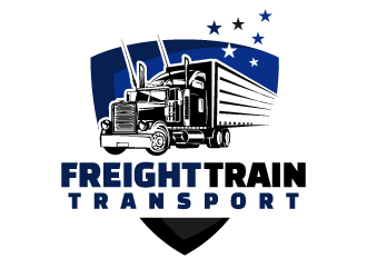 Freight Train Transport  logo design by schiena