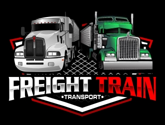 Freight Train Transport  logo design by xteel