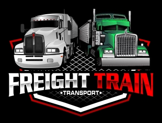 Freight Train Transport  logo design by xteel