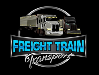 Freight Train Transport  logo design by DreamLogoDesign