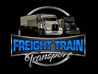 Freight Train Transport  logo design by DreamLogoDesign