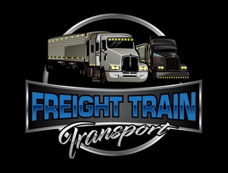 Freight Train Transport  logo design by DreamLogoDesign