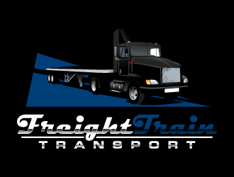 Freight Train Transport  logo design by torresace