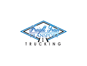 Freight Train Transport  logo design by giphone