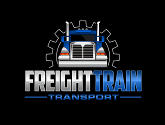 Freight Train Transport  logo design by kunejo