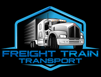 Freight Train Transport  logo design by reight