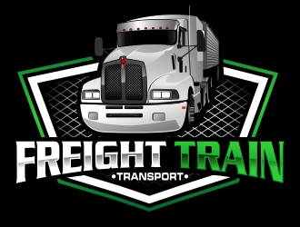 Freight Train Transport  logo design by xteel