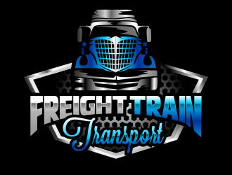 Freight Train Transport  logo design by imagine
