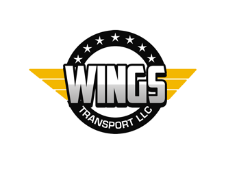 wings transport llc logo design by kunejo