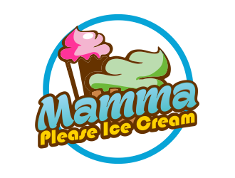 Mamma Please Ice Cream logo design by YONK