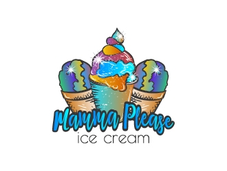 Mamma Please Ice Cream logo design by BaneVujkov