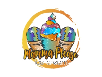 Mamma Please Ice Cream logo design by BaneVujkov
