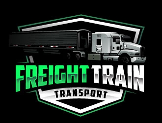 Freight Train Transport  logo design by REDCROW