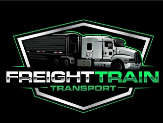 Freight Train Transport  logo design by REDCROW