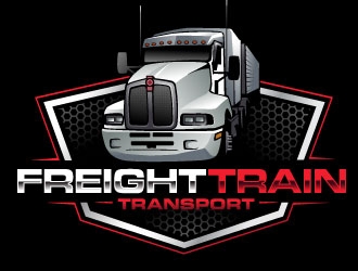 Freight Train Transport  logo design by REDCROW