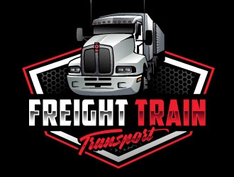 Freight Train Transport  logo design by REDCROW