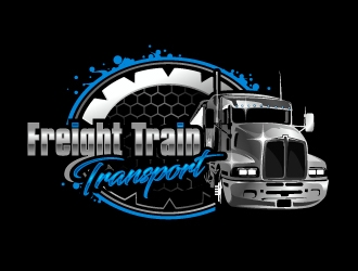 Freight Train Transport  logo design by aRBy