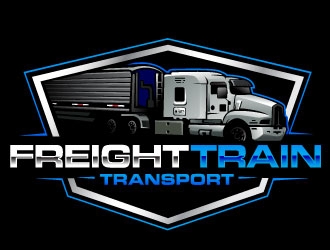 Freight Train Transport  logo design by REDCROW