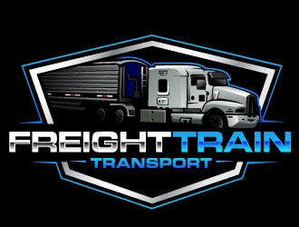 Freight Train Transport  logo design by REDCROW
