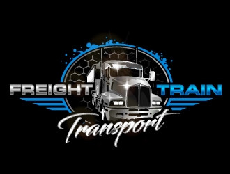 Freight Train Transport  logo design by aRBy