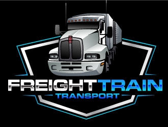 Freight Train Transport  logo design by REDCROW
