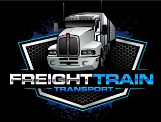 Freight Train Transport  logo design by REDCROW