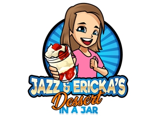 Jazz & Ericka’s Dessert In a Jar logo design by DreamLogoDesign
