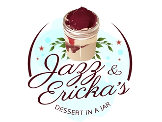 Jazz & Ericka’s Dessert In a Jar logo design by DreamLogoDesign