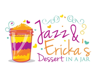 Jazz & Ericka’s Dessert In a Jar logo design by logoguy