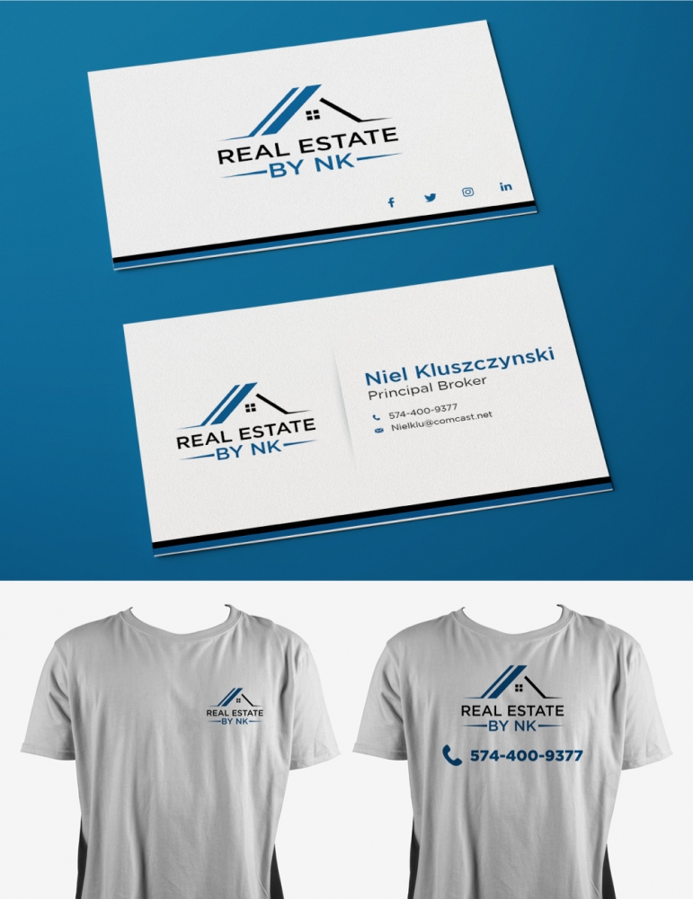 Real Estate by NK logo design by fillintheblack