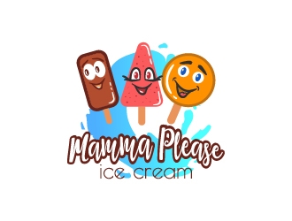 Mamma Please Ice Cream logo design by BaneVujkov