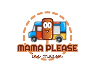 Mamma Please Ice Cream logo design by BaneVujkov