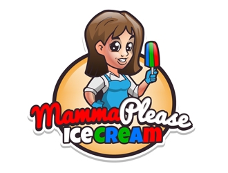 Mamma Please Ice Cream logo design by DreamLogoDesign