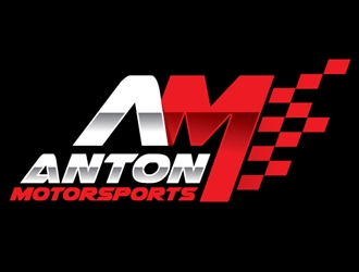 Anton Motorsports  logo design by logoguy