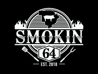 Smokin 64 logo design by Suvendu