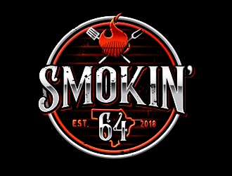 Smokin 64 logo design by megalogos