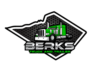 Berks Truck and Trailer logo design by Andri