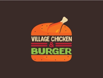 Village Chicken & Burger logo design by artbitin