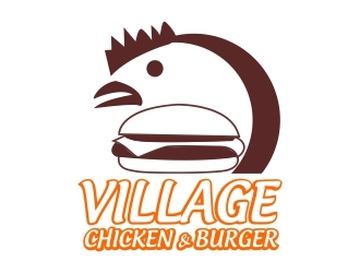 Village Chicken & Burger logo design by ElonStark
