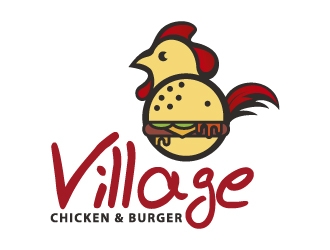 Village Chicken & Burger logo design by alxmihalcea