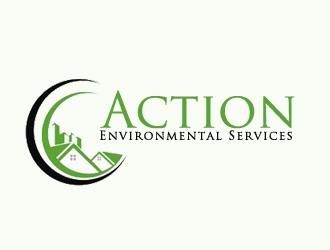 Action Environmental Services  logo design by nikkl