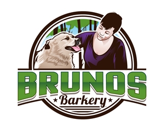 Brunos Barkery logo design by DreamLogoDesign