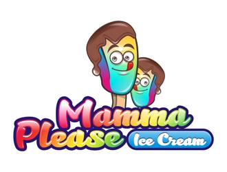Mamma Please Ice Cream logo design by gitzart