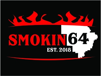 Smokin 64 logo design by ElonStark