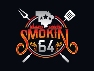 Smokin 64 logo design by mawanmalvin