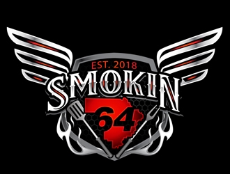 Smokin 64 logo design by DreamLogoDesign