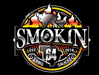 Smokin 64 logo design by logoguy