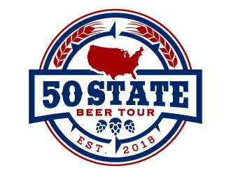 50 State Beer Tour logo design by jaize