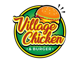Village Chicken & Burger logo design by DreamLogoDesign