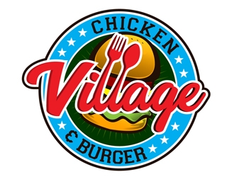 Village Chicken & Burger logo design by DreamLogoDesign
